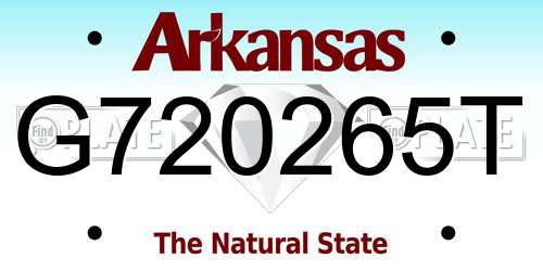 G720265T Arkansas License Plate