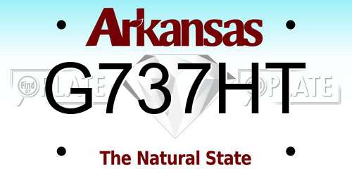 G737HT Arkansas License Plate