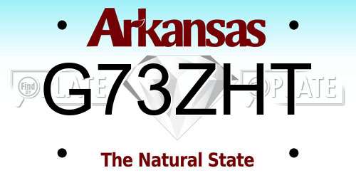 G73ZHT Arkansas License Plate