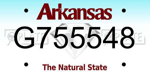 G755548 Arkansas License Plate