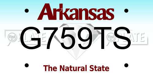 G759TS Arkansas License Plate