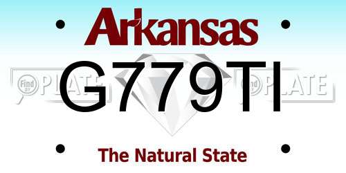 G779TI Arkansas License Plate