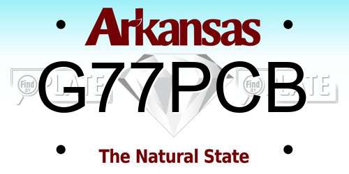 G77PCB Arkansas License Plate