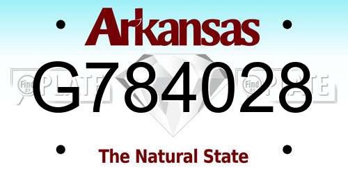 G784028 Arkansas License Plate