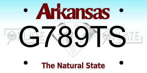 G789TS Arkansas License Plate