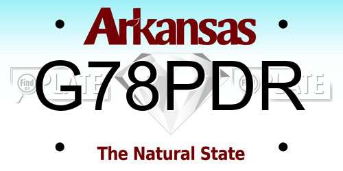 G78PDR Arkansas License Plate