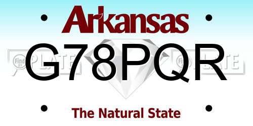 G78PQR Arkansas License Plate
