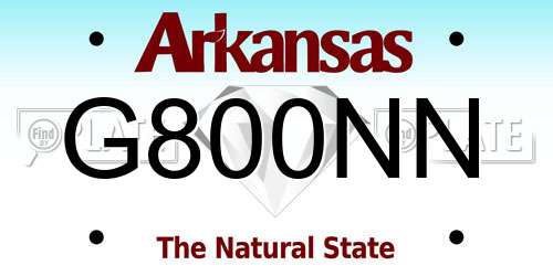 G800NN Arkansas License Plate