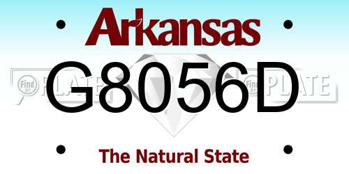 G8056D Arkansas License Plate