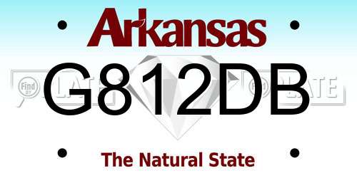 G812DB Arkansas License Plate