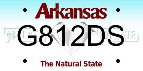 G812DS Arkansas License Plate