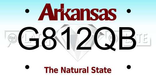 G812QB Arkansas License Plate