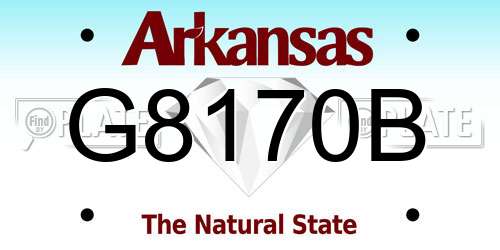 G8170B Arkansas License Plate