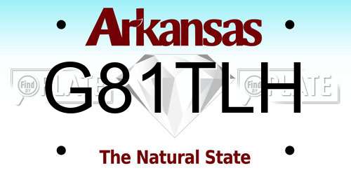 G81TLH Arkansas License Plate
