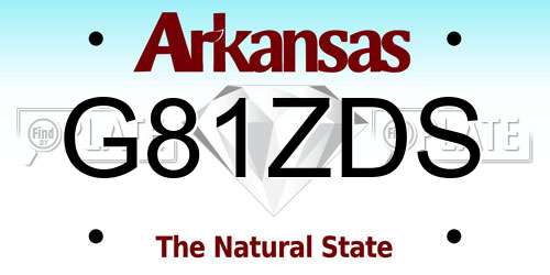 G81ZDS Arkansas License Plate