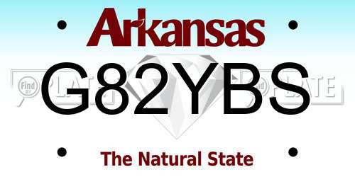 G82YBS Arkansas License Plate