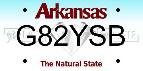 G82YSB Arkansas License Plate