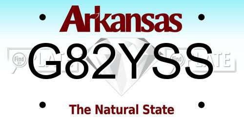 G82YSS Arkansas License Plate
