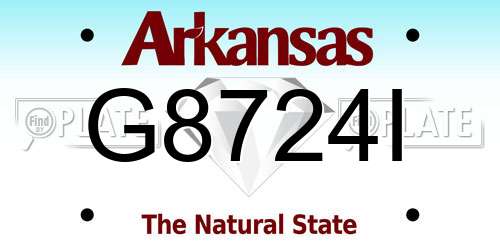 G8724I Arkansas License Plate