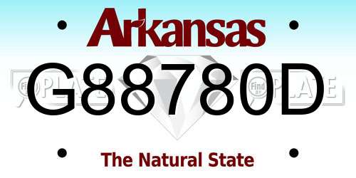 G88780D Arkansas License Plate