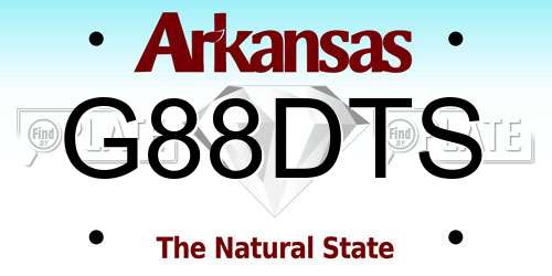 G88DTS Arkansas License Plate