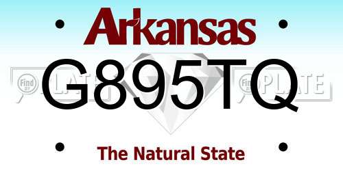 G895TQ Arkansas License Plate