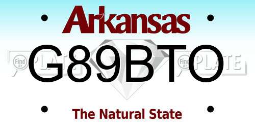 G89BTO Arkansas License Plate