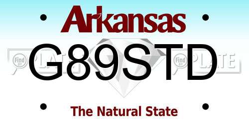 G89STD Arkansas License Plate