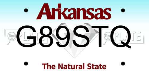 G89STQ Arkansas License Plate