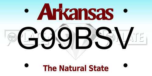 G99BSV Arkansas License Plate