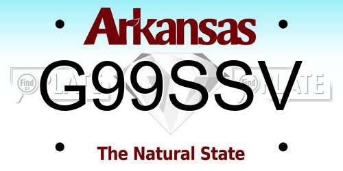 G99SSV Arkansas License Plate