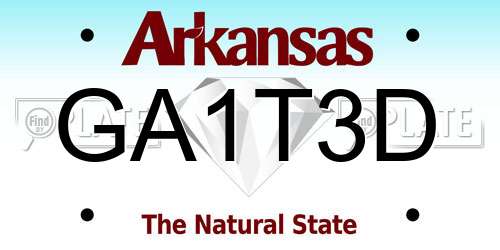 GA1T3D Arkansas License Plate