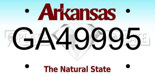 GA49995 Arkansas License Plate