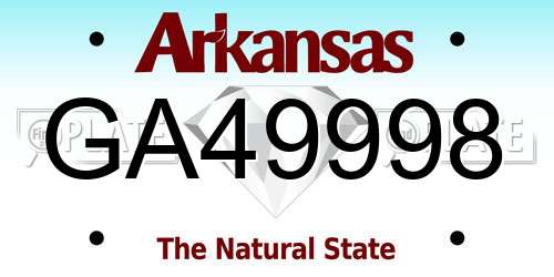 GA49998 Arkansas License Plate