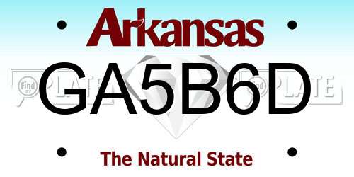 GA5B6D Arkansas License Plate