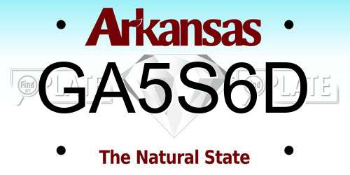 GA5S6D Arkansas License Plate