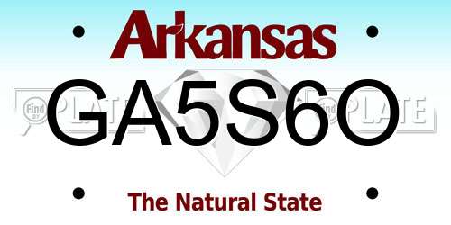 GA5S6O Arkansas License Plate