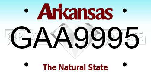 GAA9995 Arkansas License Plate
