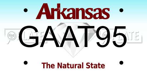 GAAT95 Arkansas License Plate