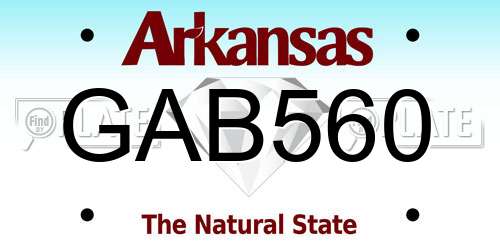 GAB560 Arkansas License Plate