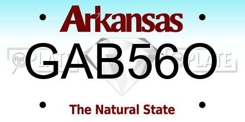 GAB56O Arkansas License Plate