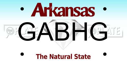 GABHG Arkansas License Plate
