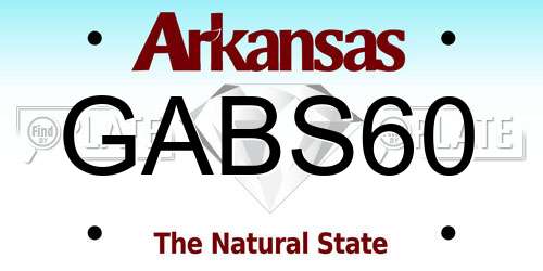 GABS60 Arkansas License Plate