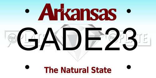 GADE23 Arkansas License Plate