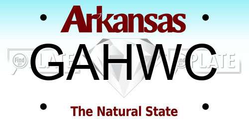 GAHWC Arkansas License Plate