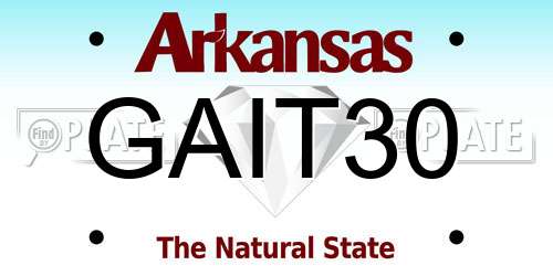 GAIT30 Arkansas License Plate