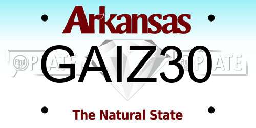 GAIZ30 Arkansas License Plate