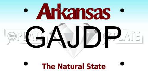 GAJDP Arkansas License Plate