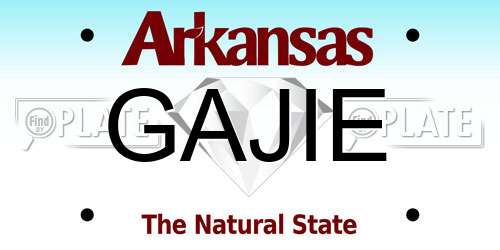 GAJIE Arkansas License Plate