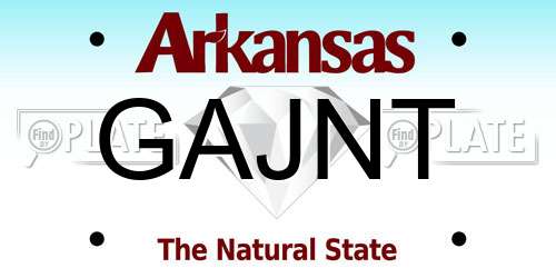 GAJNT Arkansas License Plate